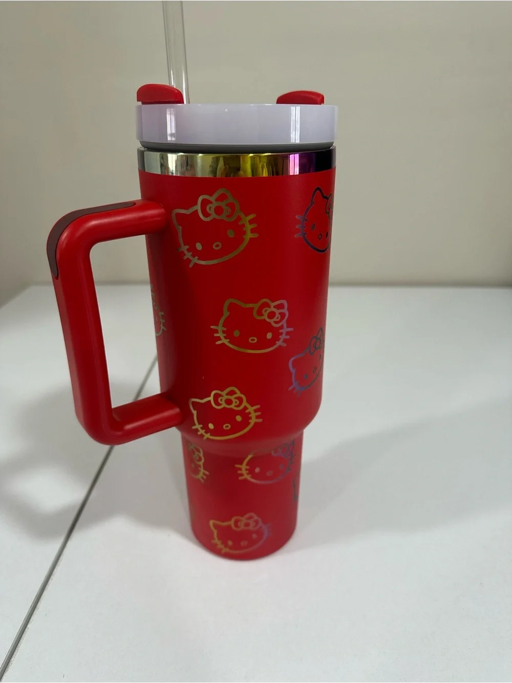 Stanley Red Hello Kitty Insulated Travel Mug with Handle